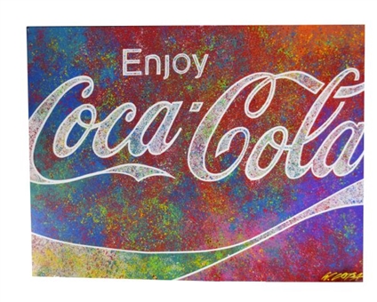 Bill Lopa Coca Cola Artist Recreation on Canvas AROC 30”x40” LE 17/50